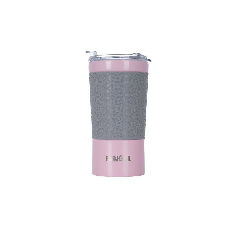Термокружка Ringel Soft 380 мл рожевий/сірий (RG-6108-380/1)