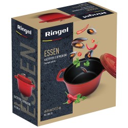 Каструля чавунна Ringel Essen 20 см (2 л) з кришкою (RG-2300-20)