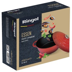 Гусятниця чавунна Ringel Essen Ростер 30*23*11 см (4.5л) з кришкою (RG-2308-30)