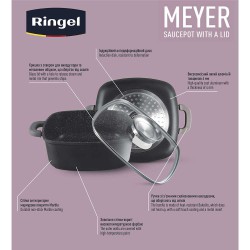 Каструля Ringel Meyer з двома ручками 20 см (2.4л) з кришкою (RG-2129-20)