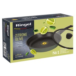 Сковорода глибока Ringel Zitrone Olive 28см з кришкою (RG-2108-28/OL)