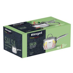 Ківш з нержавійки Ringel Salsa 16 см (2.2 л) з кришкою (RG-4034-16)